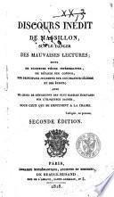 Discours inédit de Massillon, sur le danger des mauvaises lectures