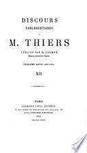 Discours parlementaires de M. Thiers: 1868-1870