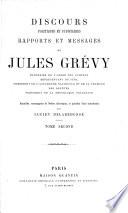 Discours politiques et judiciaires rapports et messages de Jules Grévy