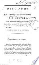 Discours prononcé par le représentant du peuple J. B. Louvet dans la séance du 14 Prairial, an III, pour célébrer la mémoire du représentant du peuple Feraud, assassiné dans ses fonctions, le premier de ce mois ; imprimé par ordre de la Convention