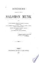 Discours prononcés sur la tombe de Salomon Munk