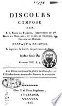 Discours ... servant à prouver la sagesse, la bonté, la puissance de Dieu