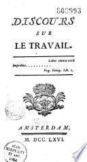 Discours sur le travail [par A. J. Pernety]