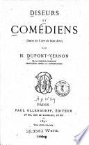 Diseurs et comédiens (Suite de l'Art de bien dire) ...