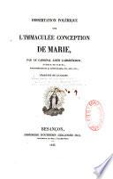 Dissertation polémique sur l'Immaculée Conception de Marie