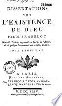 Dissertation sur l'existence de Dieu