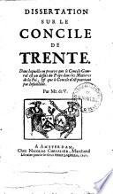 Dissertation sur le concile de Trente0