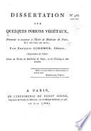 Dissertation sur quelques poisons végétaux