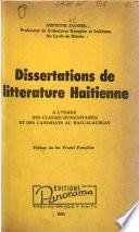 Dissertations de littérature haitienne