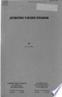 Distributiones Plantarum Africanarum