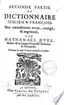 Dittionario italiano & françese