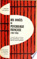 Dix années de psychologie française (1947-1956)