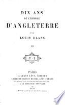 Dix ans de l'histoire d'Angleterre