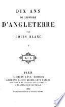 Dix ans de l'histoire d'Angleterre
