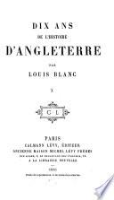 Dix ans de l'histoire d'Angleterre