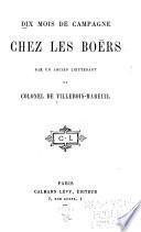 Dix mois de campagne chez les Boërs