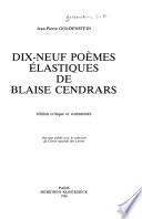 Dix-neuf poèmes élastiques de Blaise Cendrars