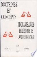 Doctrines et concepts, 1937-1987