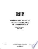 Documentation analytique de l'Institut des fruits et agrumes coloniaux