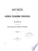 Documents de la Conférence télégraphique internationale de Paris