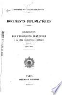Documents diplomatiques. Délimitation des possessions françaises à la côte occidentale d'Afrique. 1889-1895