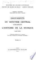 Documents du Minutier central concernant de la musique, 1600-1650