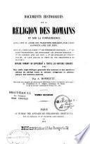 Documents historiques sur la religion des Romains, et sur la connaissance qu'ils ont pu avoir des traditions bibliques, par leurs rapports avec les juifs...