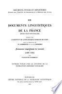 Documents linguistiques du Lyonnais (1225-1425)