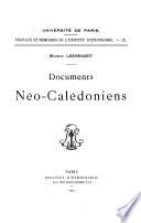 Documents néo-calédoniens