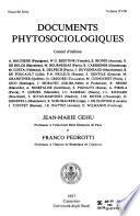 Documents phytosociologiques