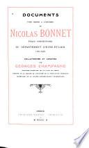 Documents pour servir à l'histoire de Nicolas Bonnet, évêque constitutionnel du département d'Eure-et-Loir (1721-1793)