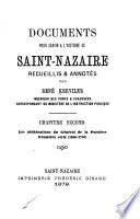 Documents pour servir à l'histoire de Saint-Nazaire ...