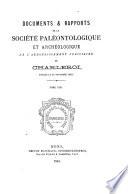 Documents & rapports de la Société paléontologique et archéologique de l'arrondissement judiciaire de Charleroi