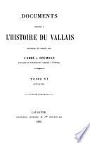 Documents relatifs à l'histoire du Vallais