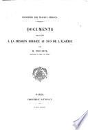 Documents relatifs à la mission dirigée au sud de l'Algérie
