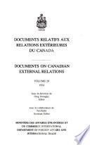 Documents Relatifs Aux Relations Extérieures Du Canada