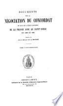 Documents sur la négociation du Concordat et sur les autres rapports de la France avec le Saint-Siège en 1800 et 1801