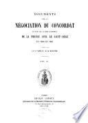 Documents sur la négociation du concordat et sur les autres rapports de la France avec le Saint-Siège en 1800 et 1801