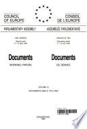 Documents (working Papers) 1994 = Documents de Séance 1994 ; Volume III, Docs. 6989 & 7015 - 7052.