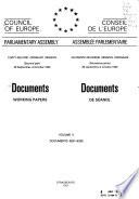 Documents, Working Papers - Council of Europe, Parliamentary Assembly