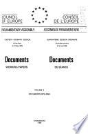 Documents, Working Papers - Council of Europe, Parliamentary Assembly