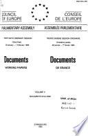 Documents, Working Papers - Council of Europe, Parliamentary Assembly