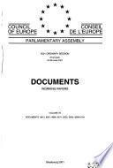 Documents, Working Papers - Council of Europe, Parliamentary Assembly