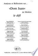 Dom Juan de Molière--le défi