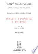 Donatien-Alphonse-Francois de Sade scritti utopistici e politici