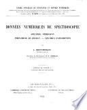 Donnees numeriques de spectroscopie