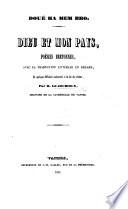 Doué ha mem Bro. Dieu et mon Pays, poésies bretonnes, avec la traduction littérale en regard, et quelques mélodies nationales, etc. Bas-Bret. & Fr