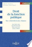 Droit de la fonction publique. État . Collectivités locales . Hôpitaux