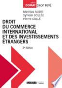 Droit du commerce international et des investissements étrangers