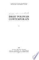 Droit polonais contemporain